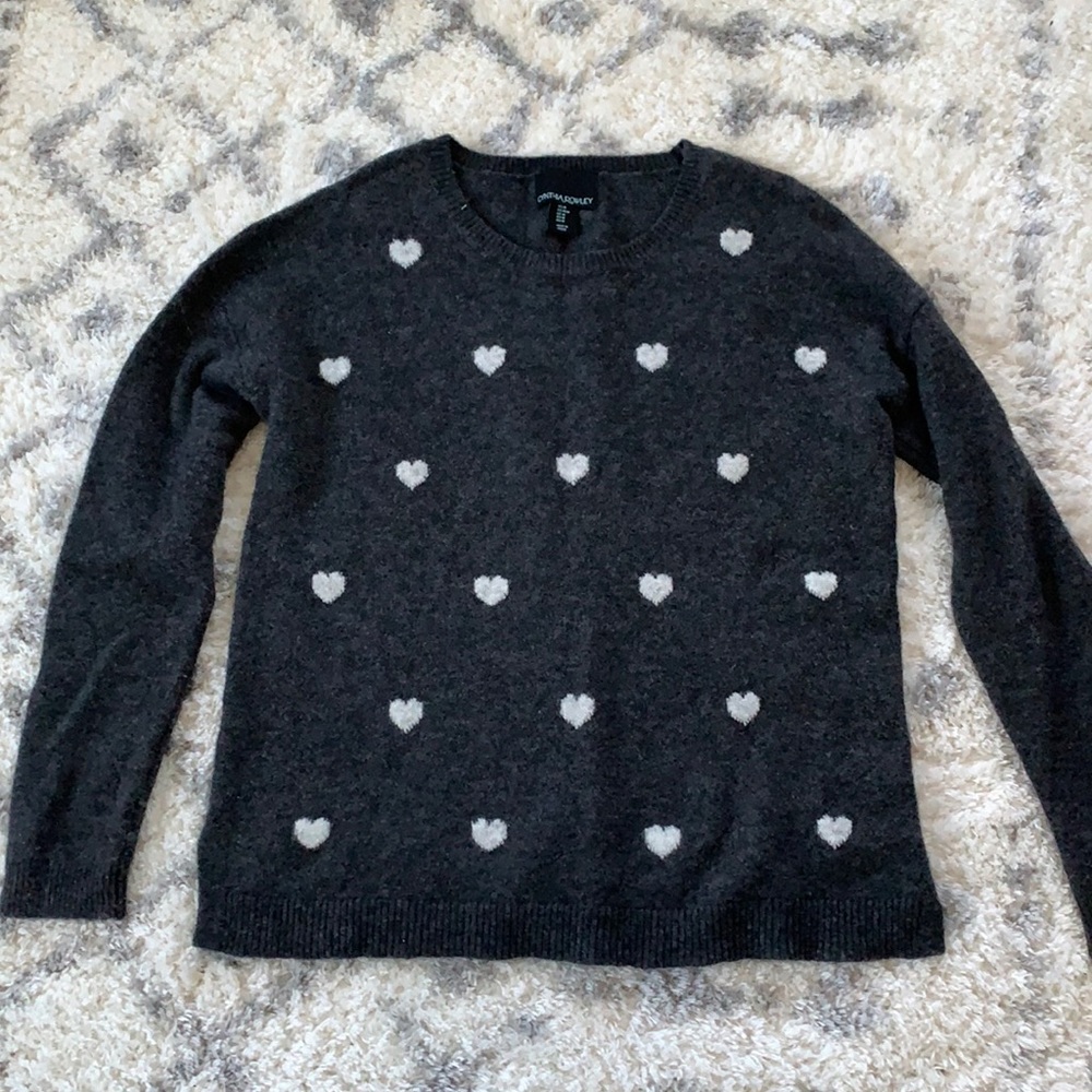 CYNTHIA ROWLEY HEART SWEATER